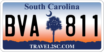 SC license plate BVA811