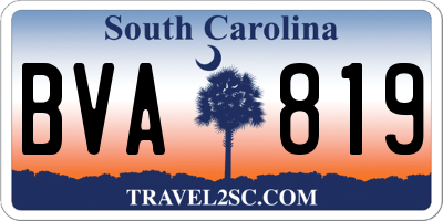 SC license plate BVA819