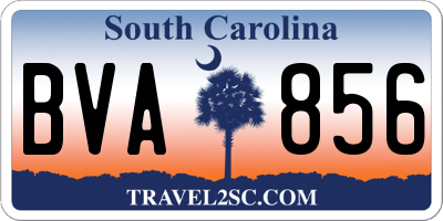 SC license plate BVA856