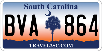 SC license plate BVA864