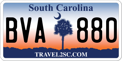 SC license plate BVA880