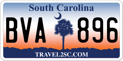 SC license plate BVA896
