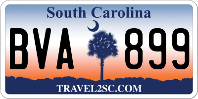SC license plate BVA899