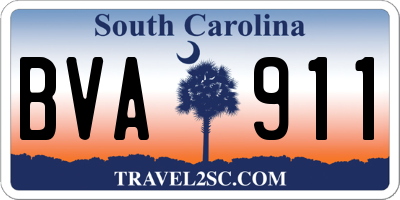 SC license plate BVA911