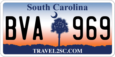 SC license plate BVA969