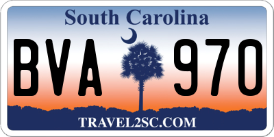 SC license plate BVA970