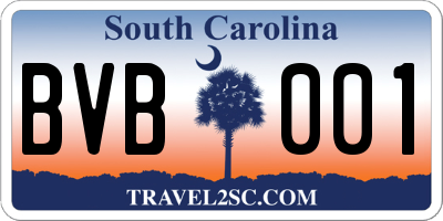 SC license plate BVB001