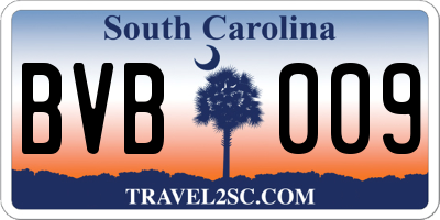 SC license plate BVB009