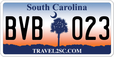 SC license plate BVB023