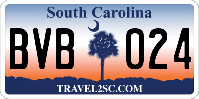SC license plate BVB024