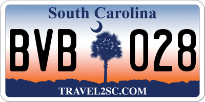 SC license plate BVB028