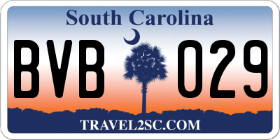 SC license plate BVB029