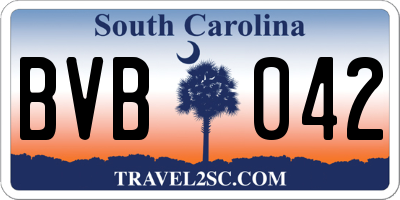 SC license plate BVB042