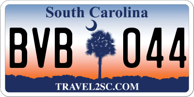 SC license plate BVB044