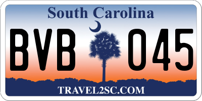 SC license plate BVB045