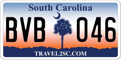 SC license plate BVB046