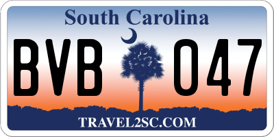 SC license plate BVB047