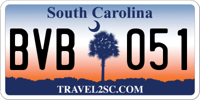 SC license plate BVB051