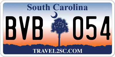 SC license plate BVB054