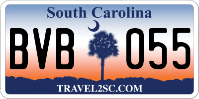 SC license plate BVB055