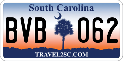 SC license plate BVB062