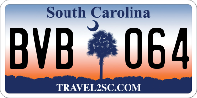 SC license plate BVB064
