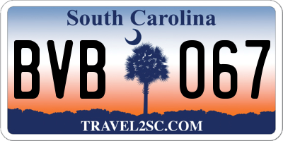 SC license plate BVB067