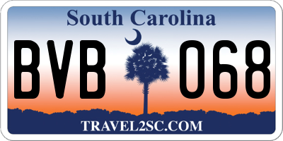 SC license plate BVB068