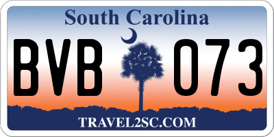 SC license plate BVB073