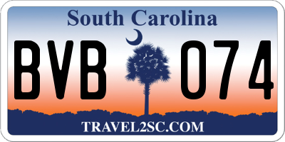 SC license plate BVB074