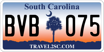 SC license plate BVB075