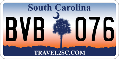 SC license plate BVB076