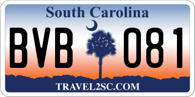 SC license plate BVB081