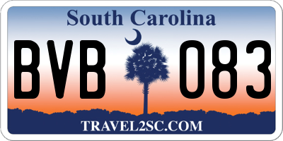 SC license plate BVB083