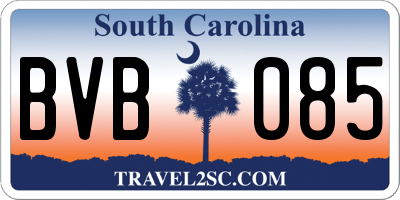 SC license plate BVB085