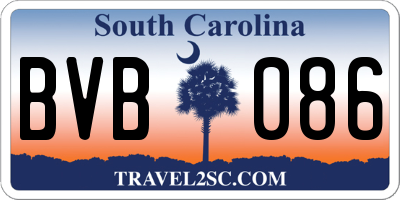 SC license plate BVB086