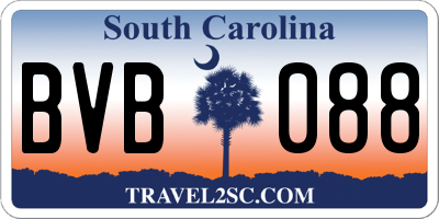 SC license plate BVB088