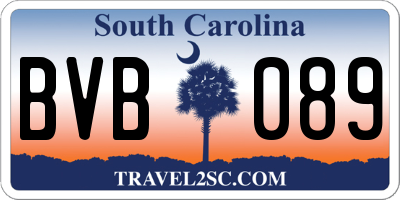 SC license plate BVB089