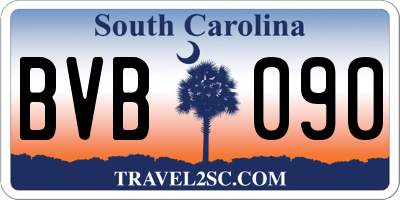 SC license plate BVB090