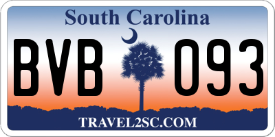 SC license plate BVB093