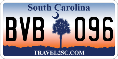 SC license plate BVB096