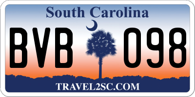 SC license plate BVB098