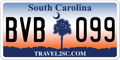 SC license plate BVB099