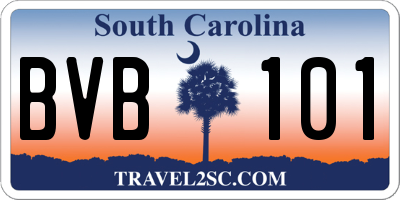 SC license plate BVB101