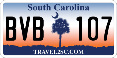 SC license plate BVB107