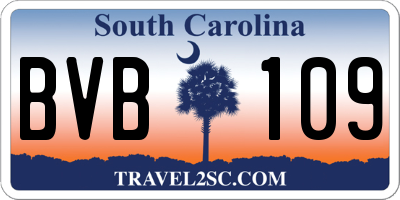 SC license plate BVB109