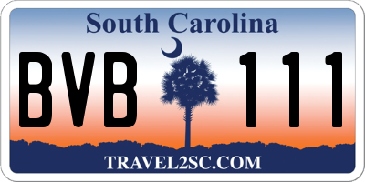 SC license plate BVB111