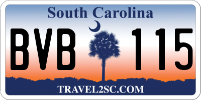 SC license plate BVB115