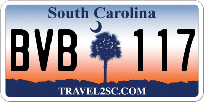 SC license plate BVB117