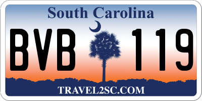 SC license plate BVB119